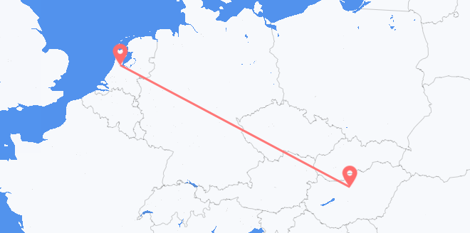 Voos da Hungria para os Países Baixos