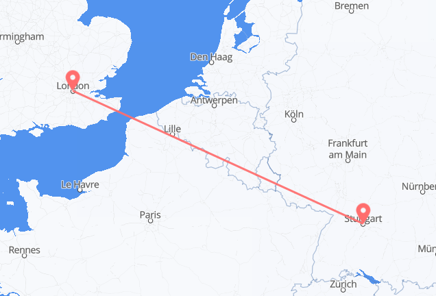 Vuelos de Stuttgart a Londres