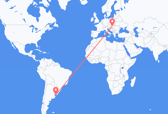 몬테비데오 출발, 부다페스트 도착 항공편