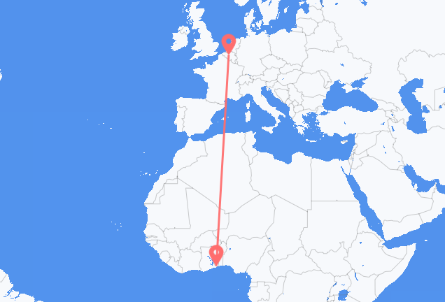 Flyrejser fra Lomé til Bruxelles