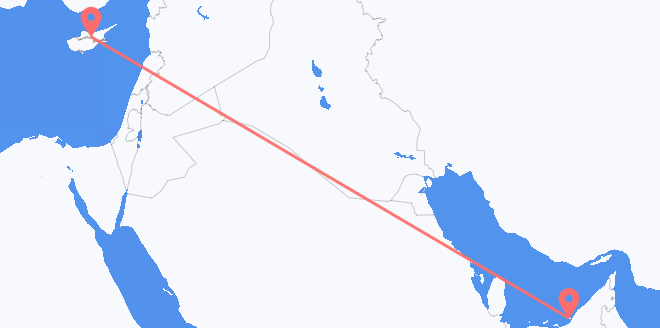 Lennot Yhdistyneistä arabiemiirikunnista Kyprokselle