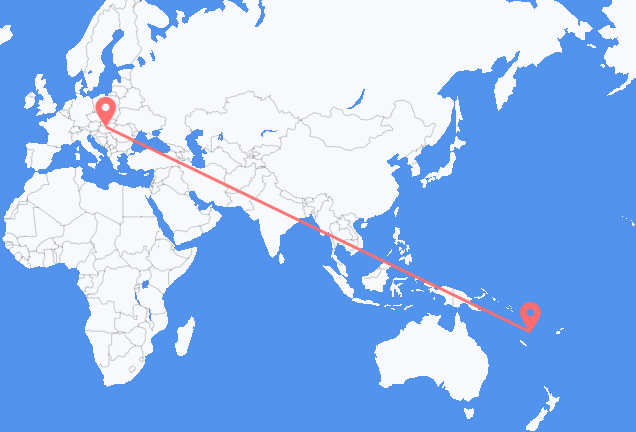 Flyg från Port Vila till Budapest