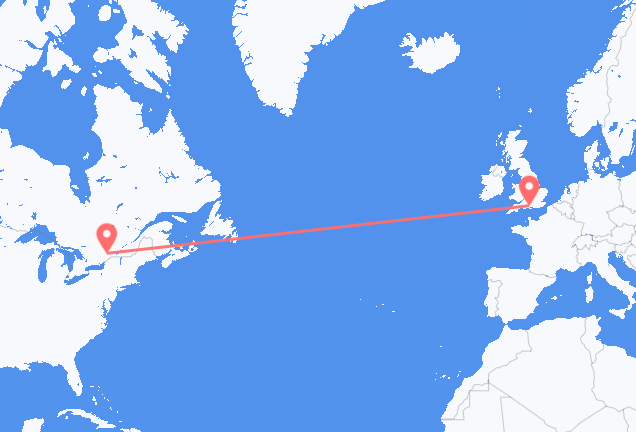 Flüge von Ottawa, nach Southampton