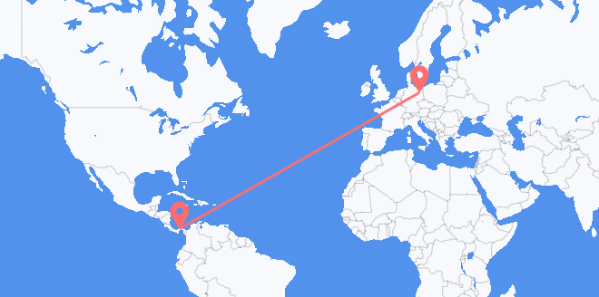 Flyg från Panama till Tyskland