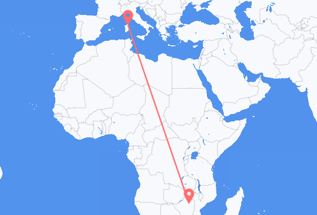 Vols d’Harare pour Olbia