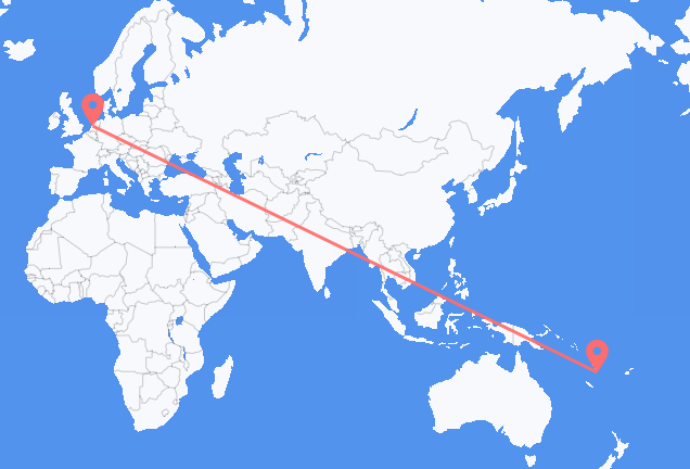 Flyg från Port Vila till Amsterdam