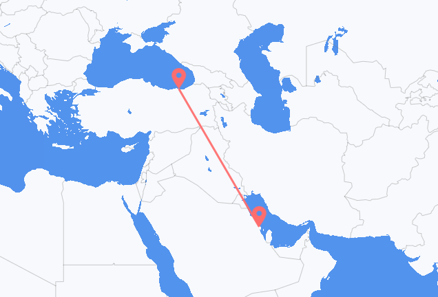 Vuelos de Dammam a Trebisonda