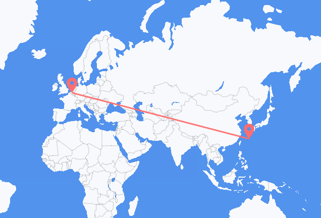 Flyrejser fra Okinawa til Bruxelles