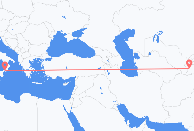 Flyrejser fra Dusjanbe til Reggio di Calabria