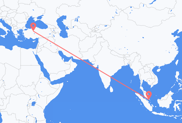 Flyrejser fra Singapore til Ankara