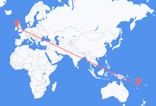 Flyg från Port Vila till Belfast