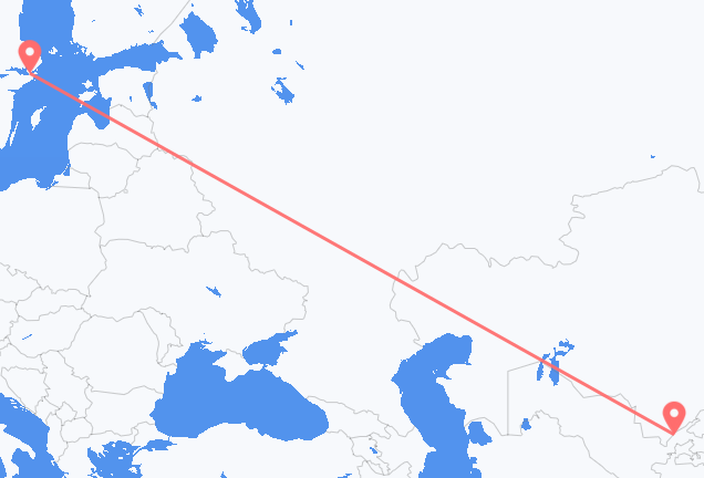 Flyg från Tasjkent till Stockholm