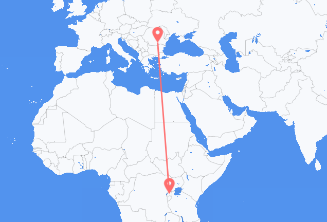 Flyg från Kigali till Bukarest