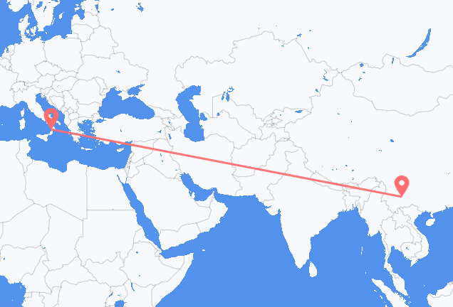 Vuelos de Kunming a Lamezia Terme
