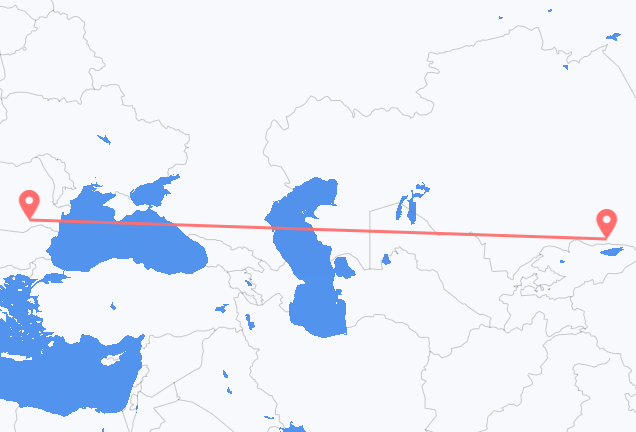 Flyreiser fra Almaty, til București