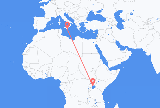 Flyg från Entebbe till Comiso