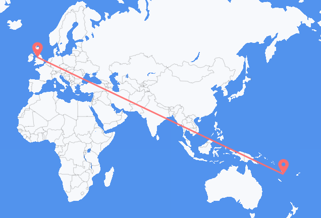 Flyg från Port Vila till Liverpool