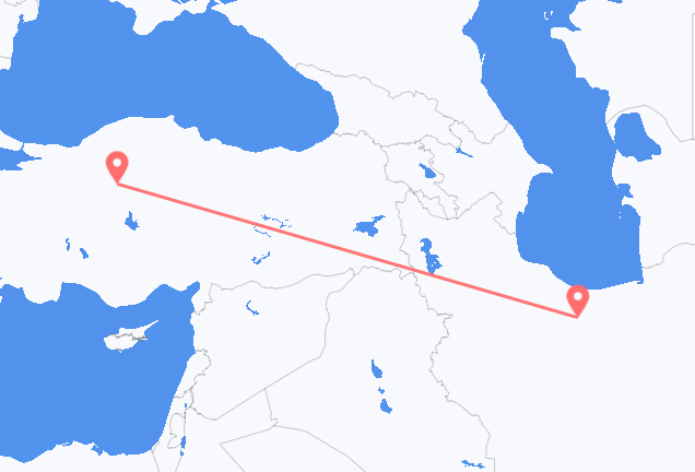 Vols de Téhéran pour Ankara