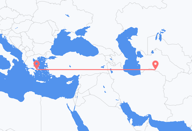 Flyrejser fra Asjkhabad til Athen