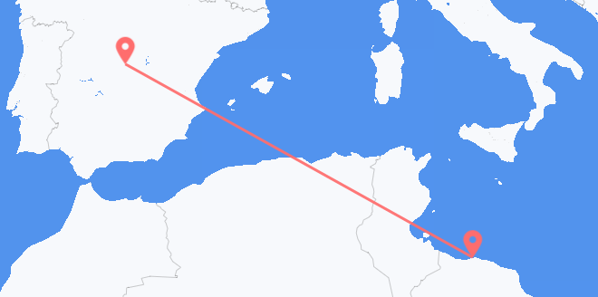 Vluchten van Libië naar Spanje
