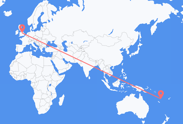 Flyg från Port Vila till Nottingham