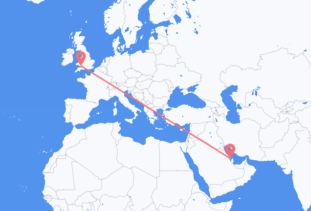 Vluchten van Bahrain Island naar Cardiff