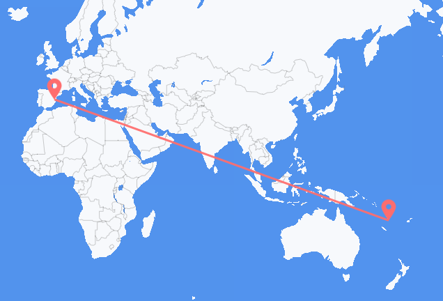 Flyg från Port Vila till Valencia