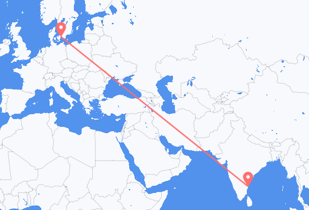 Vols de Chennai pour Copenhague