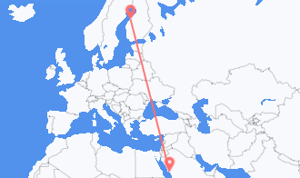 Loty z Yanbu, Arabia Saudyjska do Kokkoli, Finlandia