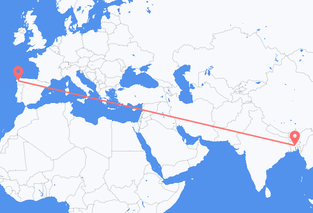 Рейсы из Дакки в Сантьяго-де-Компостела