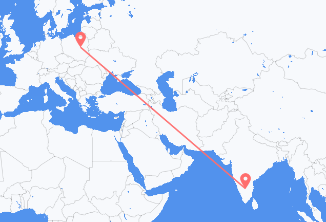 Flyg från Bangalore till Warszawa