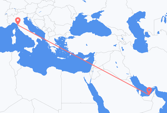 Vols d’Abu Dhabi pour Pise