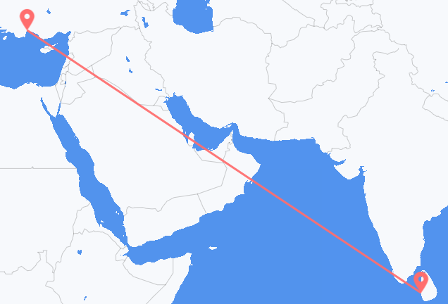 Рейсы из Коломбо в Анталию