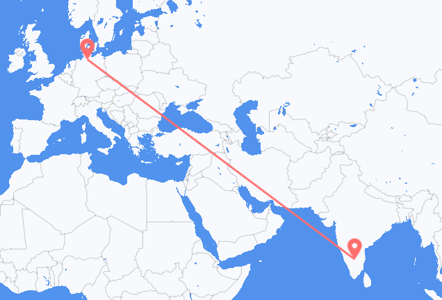 Flyg från Bangalore till Hamburg