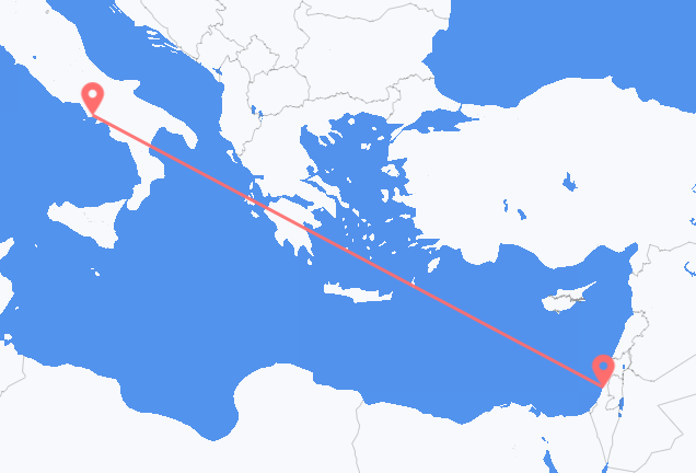 Flyrejser fra Tel Aviv til Napoli