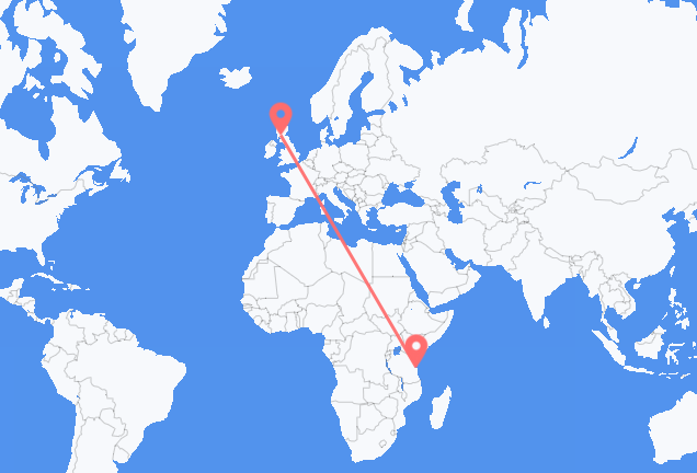 Vuelos de Dar es-Salaam a Glasgow