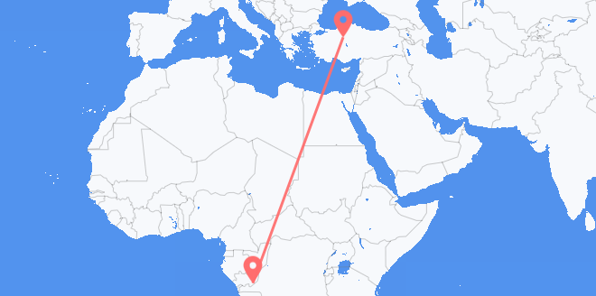 Flyg från Republiken Kongo till Turkiet