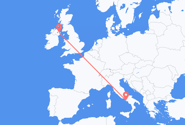Flüge von Neapel, nach Belfast