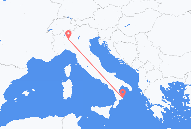 Flyg från Milano, Italien till Crotone, Italien