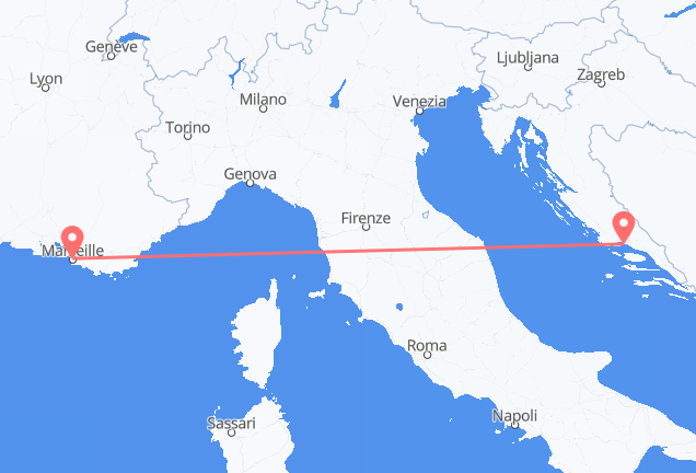 Vuelos de Marsella a Split