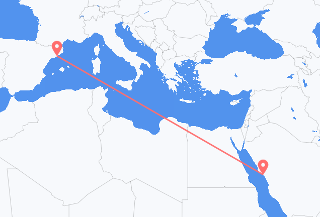 Flyg från Yanbu till Barcelona