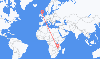 Flyreiser fra Malawi til England