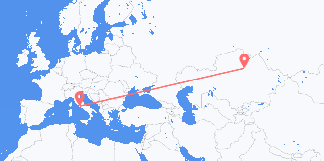 Flyreiser fra Kasakhstan til Italia