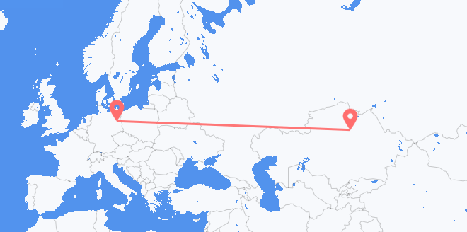 Flyreiser fra Kasakhstan til Tyskland