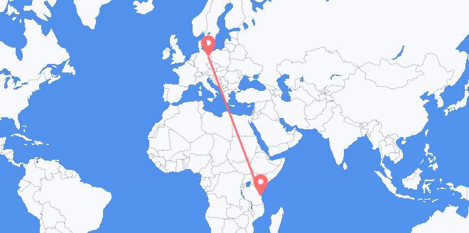 Vluchten van Tanzania naar Duitsland