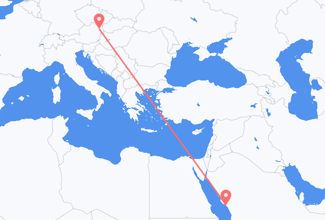 Flyg från Yanbu till Vienna