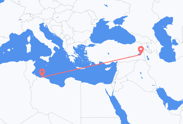 Vluchten van Tripoli naar Van