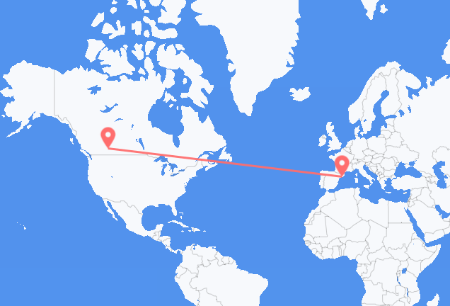 Flyrejser fra Calgary til Barcelona