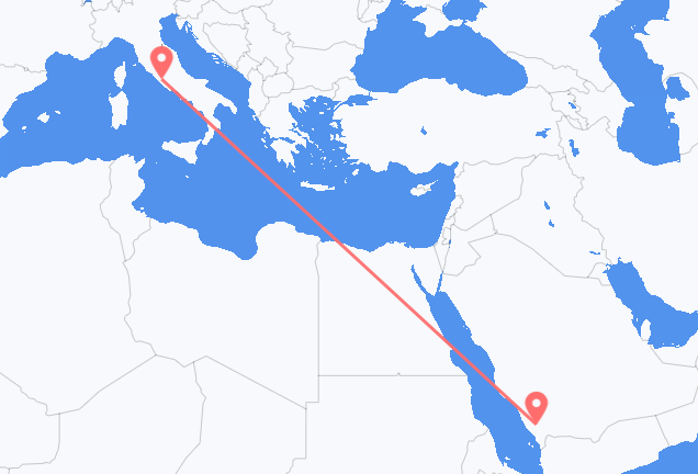 Flyreiser fra Abha, til Roma