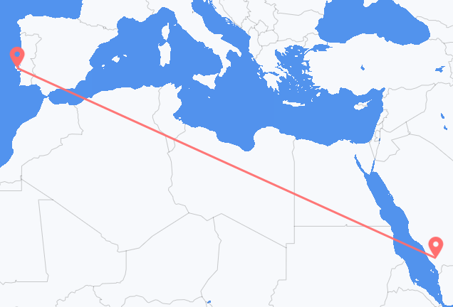 Flyreiser fra Abha, til Lisboa